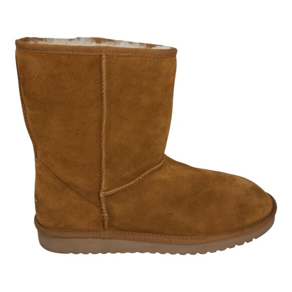 Koolaburra Suede Mid-Calf Boots Chestnut Tan Fur Lined Womens Size 11 - Picture 8 of 14